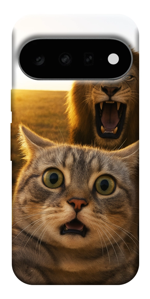 Чохол Shocked cat and lion для Google Pixel 11 Pro