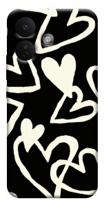 Чехол Black and white hearts для Xiaomi Redmi Note 17 Pro