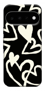 Чехол Black and white hearts для Google Pixel 11