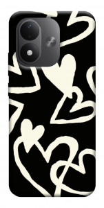 Чохол Black and white hearts для Xiaomi Redmi Note 17