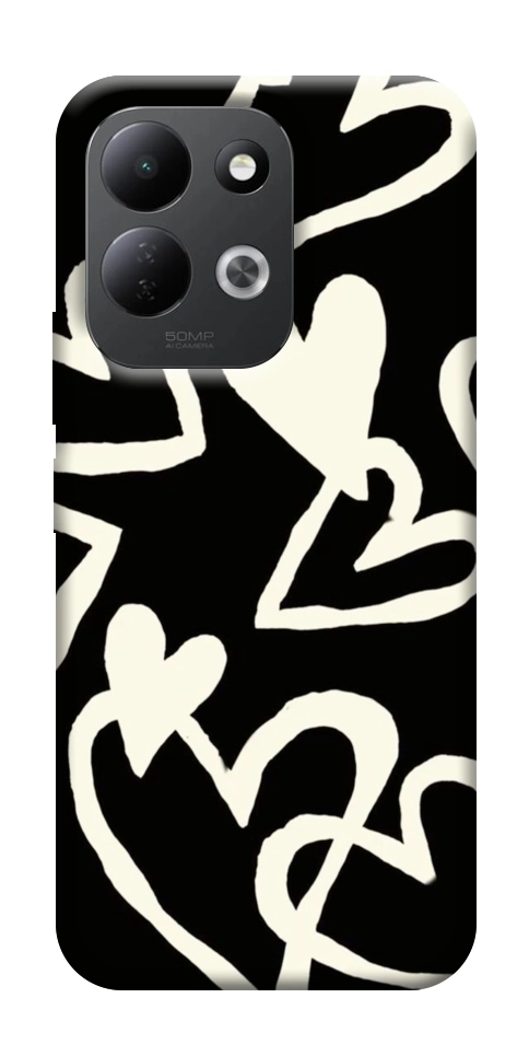 Чохол Black and white hearts для Xiaomi Redmi 17