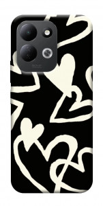 Чохол Black and white hearts для Xiaomi Redmi 17