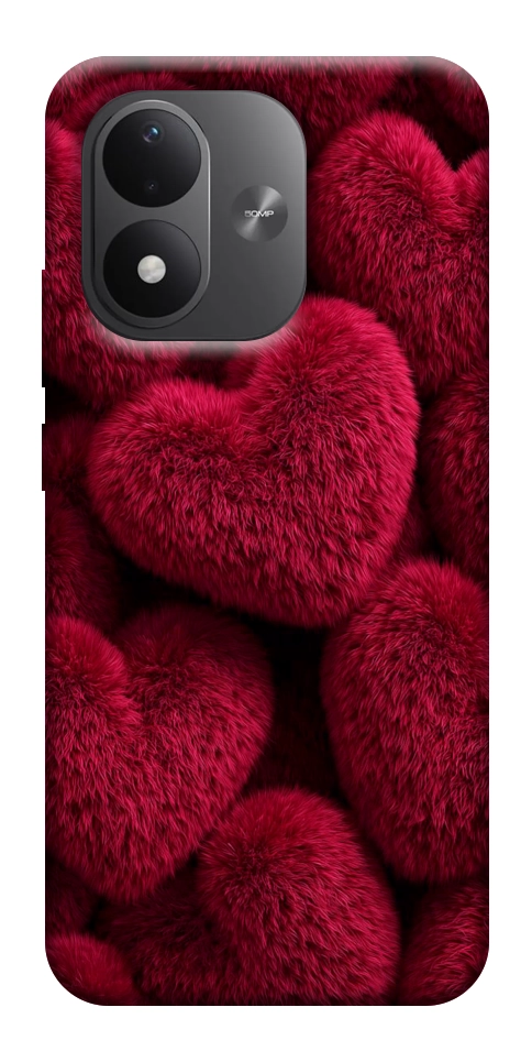 Чехол Fluffy hearts для Xiaomi Redmi Note 17