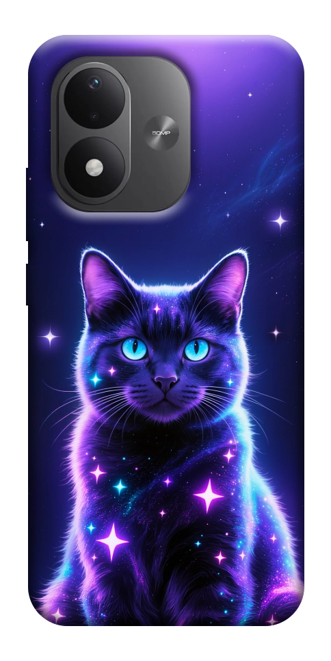 Чехол Galaxy purple cat для Xiaomi Redmi Note 17