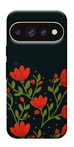 Чехол Червоний цвіт для Google Pixel 11 Pro XL