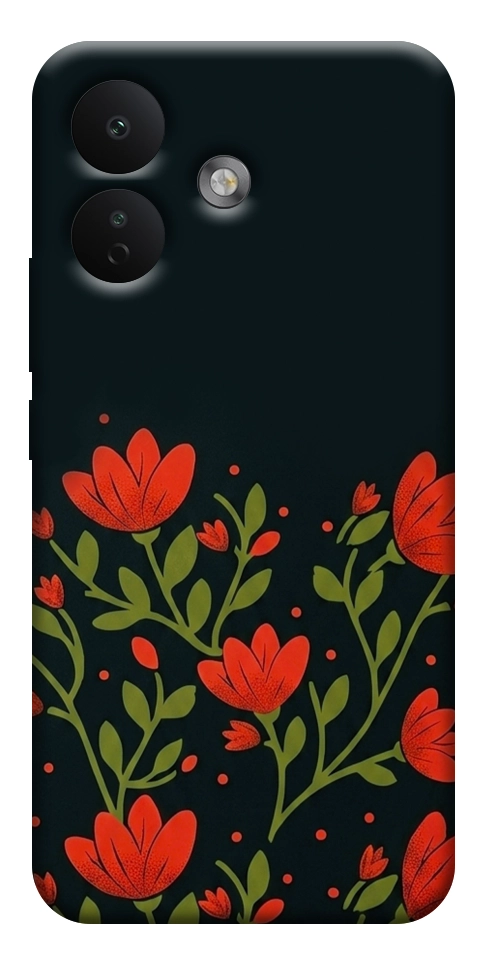 Чехол Червоний цвіт для Xiaomi Redmi Note 17 Pro