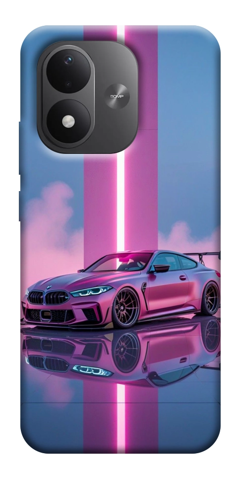 Чехол Pink neon car для Xiaomi Redmi Note 17