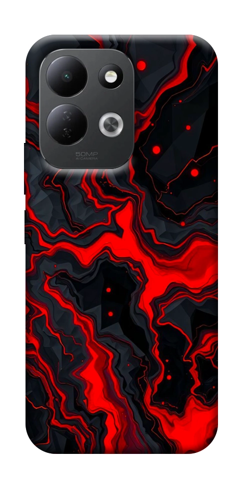 Чохол Black red marble для Xiaomi Redmi 17