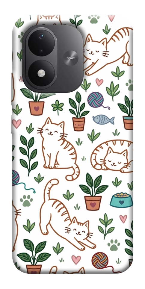 Чехол Cats pattern для Xiaomi Redmi Note 17