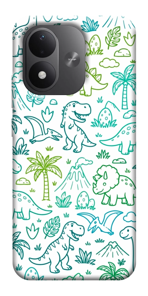 Чехол Dino pattern для Xiaomi Redmi Note 17