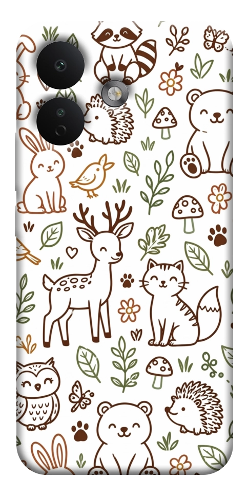 Чехол Wildlife pattern для Xiaomi Redmi Note 17 Pro