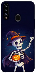 Чехол Cartoon skeleton для Galaxy A20s (2019)