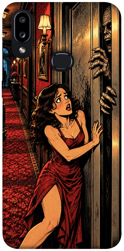 Чехол Scared woman для Galaxy A10s (2019)