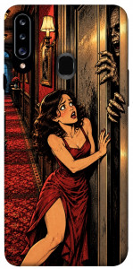 Чехол Scared woman для Galaxy A20s (2019)