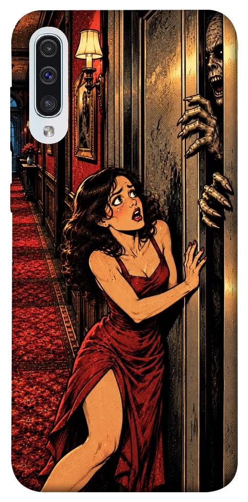 Чохол Scared woman для Galaxy A50 (2019)