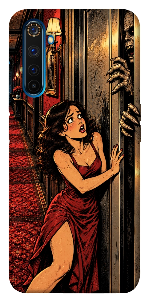 Чохол Scared woman для Realme 6 Pro
