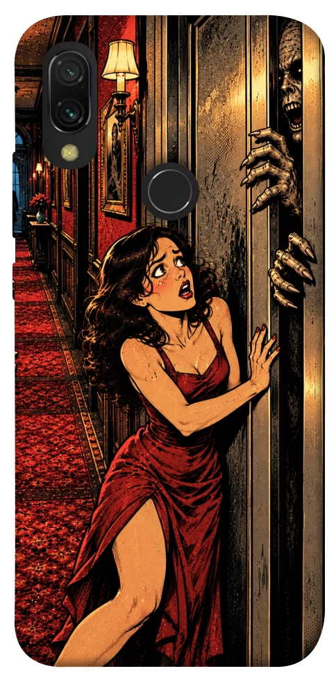 Чехол Scared woman для Xiaomi Redmi 7
