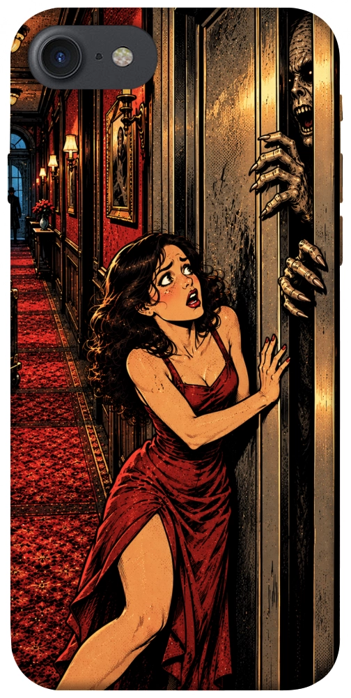 Чохол Scared woman для iPhone 8