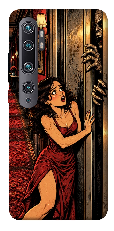 Чехол Scared woman для Xiaomi Mi Note 10