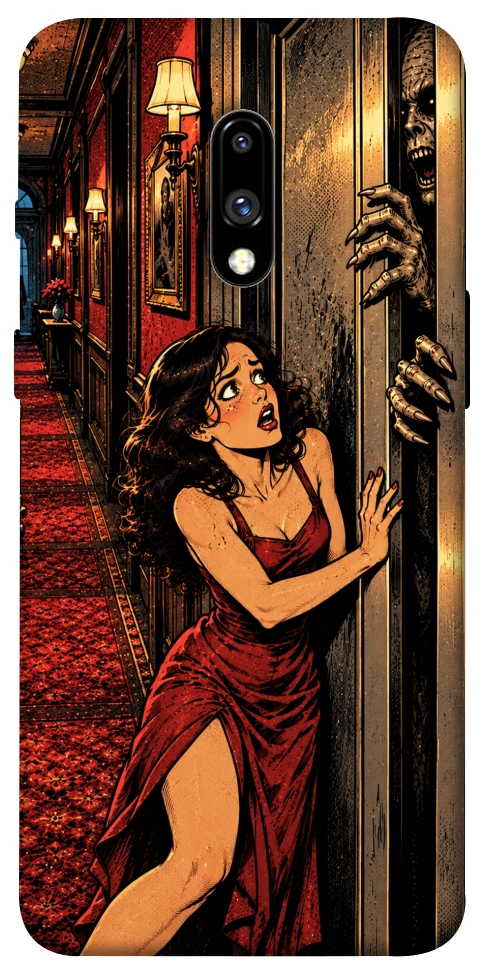 Чехол Scared woman для OnePlus 7