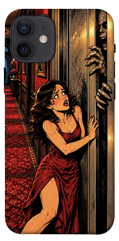 Чохол Scared woman для iPhone 12