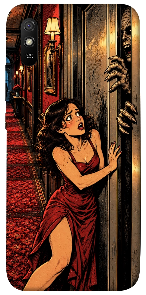 Чехол Scared woman для Xiaomi Redmi 9A