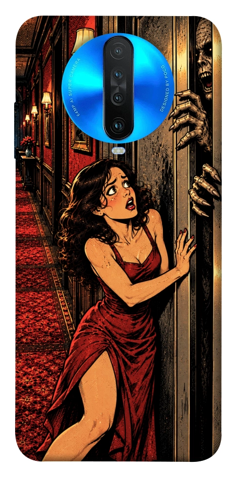 Чехол Scared woman для Xiaomi Redmi K30