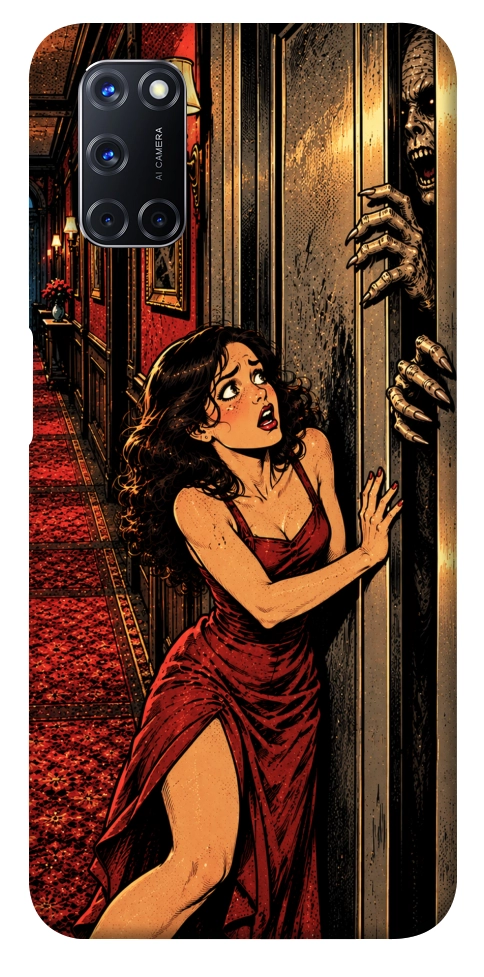 Чехол Scared woman для Oppo A92