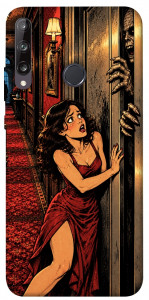 Чохол Scared woman для Huawei P40 Lite E