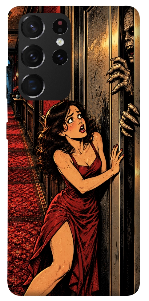 Чехол Scared woman для Galaxy S21 Ultra