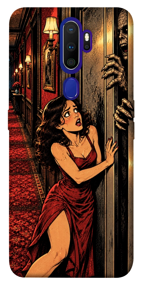 Чохол Scared woman для Oppo A9 (2020)