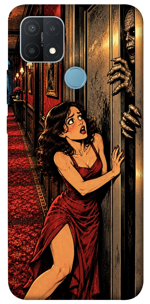 Чохол Scared woman для Oppo A15