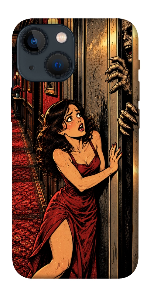 Чохол Scared woman для iPhone 13 mini
