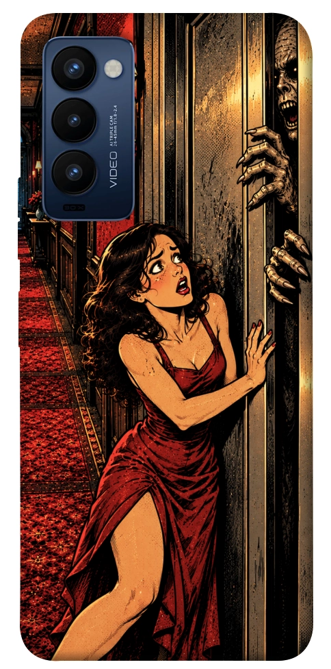 Чехол Scared woman для TECNO Camon 18