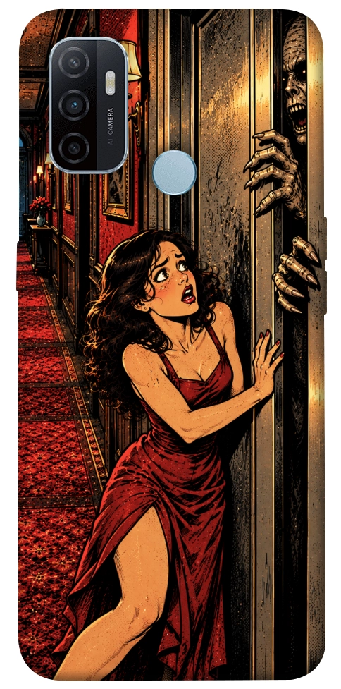 Чехол Scared woman для Oppo A32