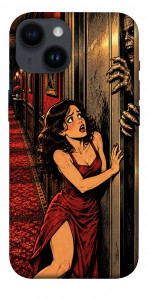 Чохол Scared woman для iPhone 14
