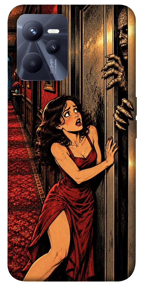 Чохол Scared woman для Realme C35