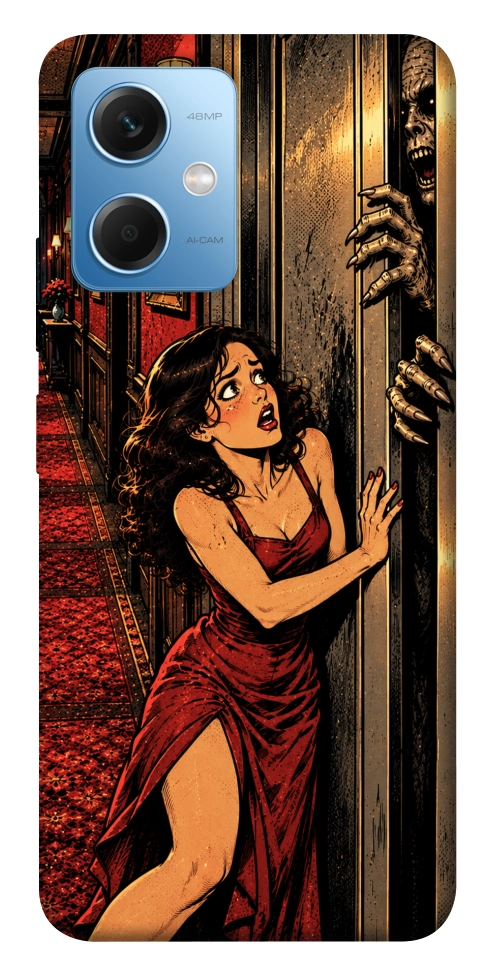 Чохол Scared woman для Xiaomi Redmi Note 12 5G