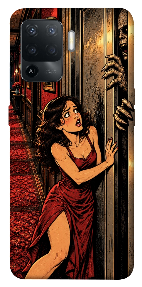 Чехол Scared woman для Oppo Reno 5 Lite