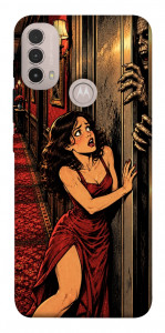 Чехол Scared woman для Motorola Moto E40