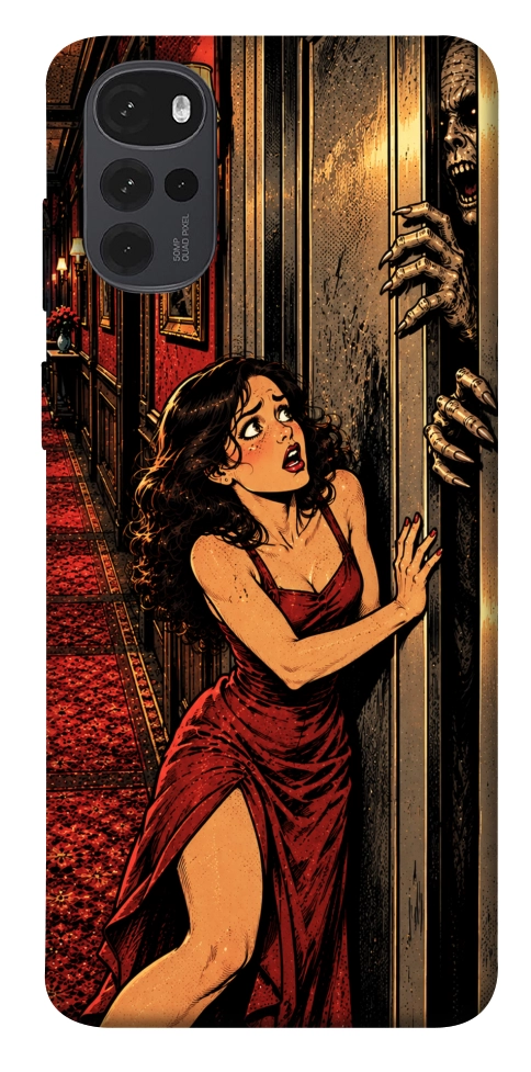 Чехол Scared woman для Motorola Moto G22