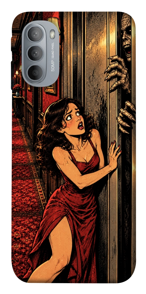 Чехол Scared woman для Motorola Moto G31