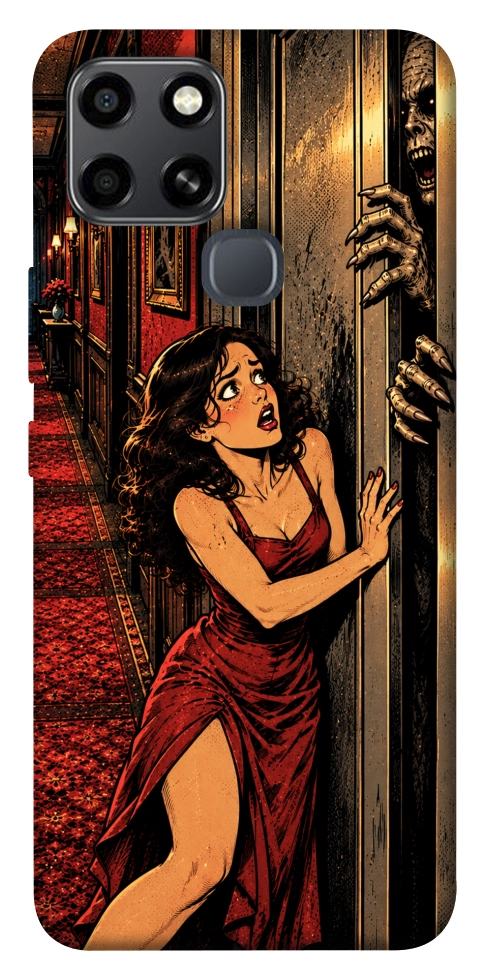 Чехол Scared woman для Infinix Smart 6
