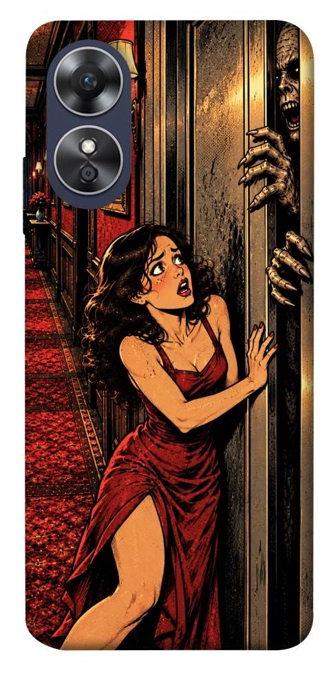 Чехол Scared woman для Oppo A17