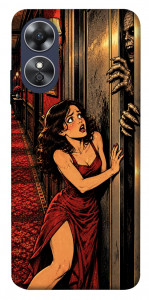 Чехол Scared woman для Oppo A17
