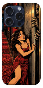 Чехол Scared woman для iPhone 15 Pro