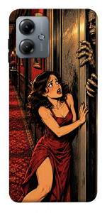 Чехол Scared woman для Motorola Moto G14
