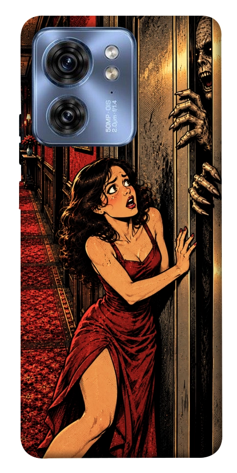 Чохол Scared woman для Motorola Edge 40