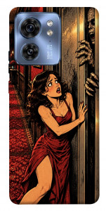 Чохол Scared woman для Motorola Edge 40