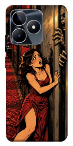 Чехол Scared woman для Realme C53